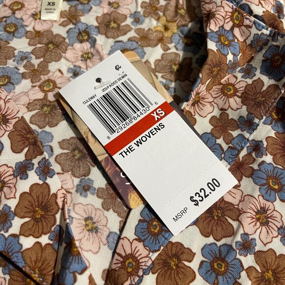 SELFIE Womens Cropped Tie Front Button-Down Top, Size XS, NWT - Picture 9 of 14